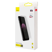 Заредете изображение във визуализатора на галерията – Baseus tempered glass for iPhone 11 Pro / iPhone XS / iPhone X Privacy Anti Spy (privatizing) with speaker cover + positioner (SGBL061502) (case friendly) - TopMag
