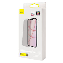 Заредете изображение във визуализатора на галерията – Baseus tempered glass for iPhone 13 Pro / iPhone 13 Privacy Anti Spy (privatization) with speaker cover + positioner (SGBL062002) (case friendly) - TopMag
