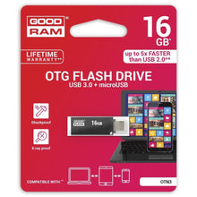 Заредете изображение във визуализатора на галерията – Флаш памет с otg function goodram 16gb usb 3.0 - само за 34.8 лв
