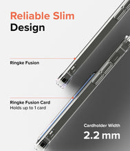 Заредете изображение във визуализатора на галерията – Ringke Fusion Card Case for iPhone 12 Pro / iPhone 12 Card Wallet Documents Transparent (FCD460E52) - TopMag
