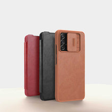 Заредете изображение във визуализатора на галерията – Nillkin Qin leather holster for Samsung Galaxy A73 black - TopMag
