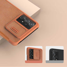 Заредете изображение във визуализатора на галерията – Nillkin Qin leather holster for Samsung Galaxy A73 black - TopMag

