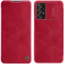 Заредете изображение във визуализатора на галерията – Nillkin Qin leather holster for Samsung Galaxy A73 red - TopMag

