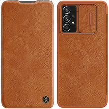 Заредете изображение във визуализатора на галерията – Nillkin Qin leather holster for Samsung Galaxy A73 brown - TopMag
