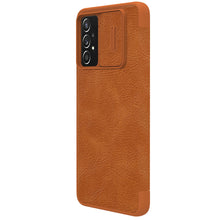 Заредете изображение във визуализатора на галерията – Nillkin Qin leather holster for Samsung Galaxy A73 brown - TopMag
