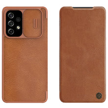 Заредете изображение във визуализатора на галерията – Nillkin Qin leather holster for Samsung Galaxy A53 5G brown - TopMag
