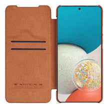 Заредете изображение във визуализатора на галерията – Nillkin Qin leather holster for Samsung Galaxy A53 5G brown - TopMag
