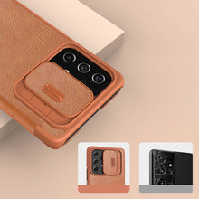 Заредете изображение във визуализатора на галерията – Nillkin Qin leather holster for Samsung Galaxy A53 5G brown - TopMag
