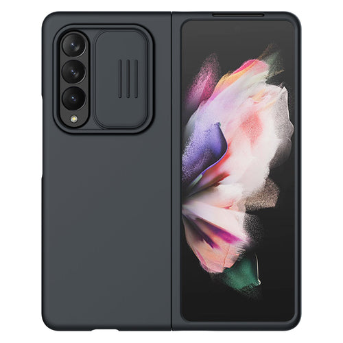 Nillkin CamShield Silky Silicone Case Cover with Camera Cover for Samsung Galaxy Z Fold 3 black - TopMag