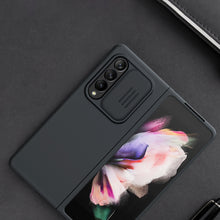 Заредете изображение във визуализатора на галерията – Nillkin CamShield Silky Silicone Case Cover with Camera Cover for Samsung Galaxy Z Fold 3 black - TopMag
