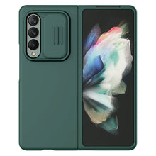 Заредете изображение във визуализатора на галерията – Nillkin CamShield Silky Silicone Case Cover with Camera Cover for Samsung Galaxy Z Fold 3 green - TopMag
