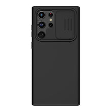 Заредете изображение във визуализатора на галерията – Nillkin CamShield Silky Silicone Case Cover with Camera Cover for Samsung Galaxy S22 Ultra black - TopMag
