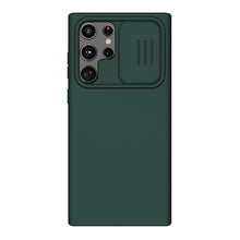 Заредете изображение във визуализатора на галерията – Nillkin CamShield Silky Silicone Case Cover with Camera Cover for Samsung Galaxy S22 Ultra green - TopMag
