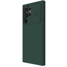 Заредете изображение във визуализатора на галерията – Nillkin CamShield Silky Silicone Case Cover with Camera Cover for Samsung Galaxy S22 Ultra green - TopMag
