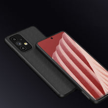 Заредете изображение във визуализатора на галерията – Nillkin Textured Case a durable reinforced case with a gel frame and nylon on the back of Samsung Galaxy A73 black - TopMag
