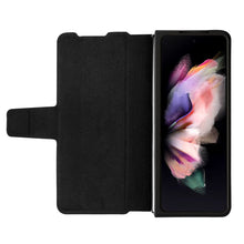 Заредете изображение във визуализатора на галерията – Nillkin Aoge Leather Case Flexible Armored Genuine Leather Case with Pocket for Samsung Galaxy Z Fold 3 Brown - TopMag
