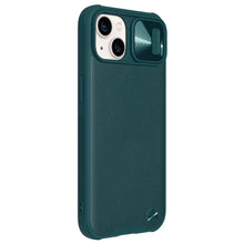Заредете изображение във визуализатора на галерията – Nillkin CamShield Leather Case iPhone 13 cover with camera cover green - TopMag
