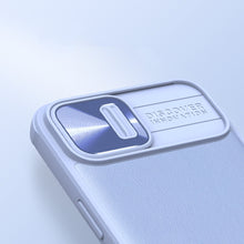 Заредете изображение във визуализатора на галерията – Nillkin CamShield Leather Case iPhone 13 Camera Cover purple - TopMag
