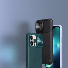 Заредете изображение във визуализатора на галерията – Nillkin CamShield Leather Case iPhone 13 Pro camera cover black - TopMag
