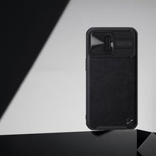 Заредете изображение във визуализатора на галерията – Nillkin CamShield Leather Case iPhone 13 Pro camera cover black - TopMag
