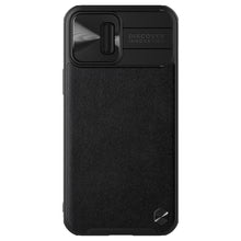 Заредете изображение във визуализатора на галерията – Nillkin CamShield Leather Case iPhone 13 Pro Max case with camera cover black - TopMag
