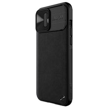 Заредете изображение във визуализатора на галерията – Nillkin CamShield Leather Case iPhone 13 Pro Max case with camera cover black - TopMag
