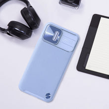 Заредете изображение във визуализатора на галерията – Nillkin CamShield Leather Case for iPhone 13 Pro Max Camera Cover Purple - TopMag
