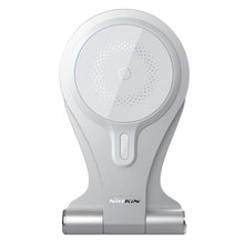 Заредете изображение във визуализатора на галерията – Nillkin stand with 15W MagSafe wireless charger silver (NKT11) - TopMag
