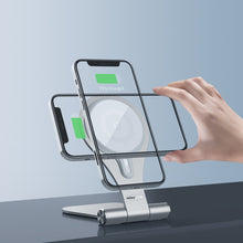 Заредете изображение във визуализатора на галерията – Nillkin stand with 15W MagSafe wireless charger silver (NKT11) - TopMag
