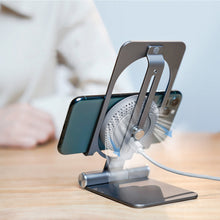Заредете изображение във визуализатора на галерията – Nillkin PowerHold Mini Smartphone Stand with 15W Qi Wireless Charger Gray (NKT01) - TopMag
