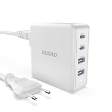Заредете изображение във визуализатора на галерията – GaN 100W 2 x USB-C / 2 x USB fast charger Dudao A100EU - white
