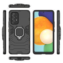 Заредете изображение във визуализатора на галерията – Ring Armor tough hybrid case cover + magnetic holder for Samsung Galaxy A53 5G black - TopMag

