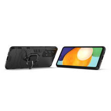 Заредете изображение във визуализатора на галерията – Ring Armor tough hybrid case cover + magnetic holder for Samsung Galaxy A73 black - TopMag
