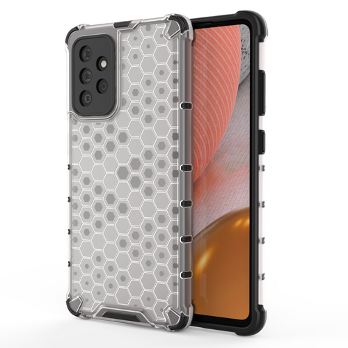 Honeycomb case armored cover with a gel frame for samsung galaxy a53 5g transparent - TopMag