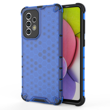 Заредете изображение във визуализатора на галерията – Honeycomb case armored cover with a gel frame for Samsung Galaxy A33 5G blue - TopMag
