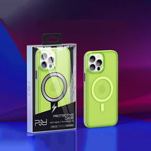 Заредете изображение във визуализатора на галерията – Kingxbar PQY Fluorescence Series Magnetic Case for iPhone 13 Housing Cover Red (MagSafe Compatible) - TopMag
