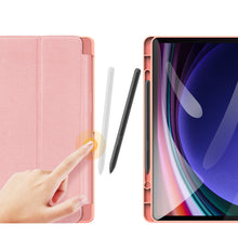 Заредете изображение във визуализатора на галерията – Dux Ducis Domo Samsung Galaxy Tab S9 FE case with stand - pink
