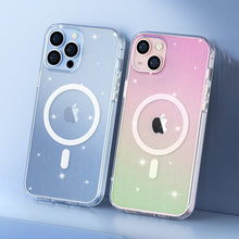 Заредете изображение във визуализатора на галерията – Kingxbar PQY Elegant Series Magnetic Case for iPhone 13 Pro Cover Rainbow Cover (MagSafe Compatible) - TopMag
