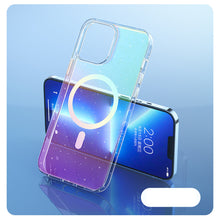 Заредете изображение във визуализатора на галерията – Kingxbar PQY Elegant Series Magnetic Case for iPhone 13 Pro Cover Rainbow Cover (MagSafe Compatible) - TopMag
