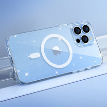 Заредете изображение във визуализатора на галерията – Kingxbar PQY Elegant Series Magnetic Case for iPhone 13 Pro Max Housing Cover Silver (MagSafe Compatible) - TopMag
