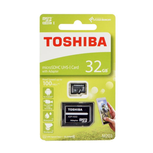 Карта памет Toshiba microSDHC 32GB m203 UHS-I u1 class 10 100mb/s с адаптер - само за 23.6 лв