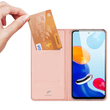 Заредете изображение във визуализатора на галерията – Dux Ducis Skin Pro Holster Cover Flip Cover for Xiaomi Redmi Note 11S / Note 11 pink - TopMag
