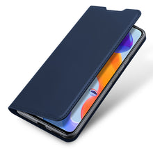 Заредете изображение във визуализатора на галерията – Dux Ducis Skin Pro Holster Cover Flip Cover for Xiaomi Redmi Note 11 Pro 5G / 11 Pro blue - TopMag
