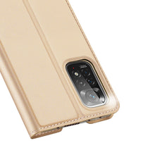 Заредете изображение във визуализатора на галерията – Dux Ducis Skin Pro Holster Cover Flip Cover for Xiaomi Redmi Note 11 Pro 5G / 11 Pro gold - TopMag
