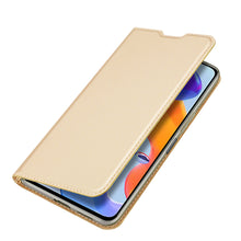 Заредете изображение във визуализатора на галерията – Dux Ducis Skin Pro Holster Cover Flip Cover for Xiaomi Redmi Note 11 Pro 5G / 11 Pro gold - TopMag

