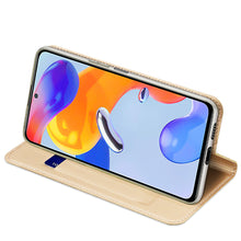 Заредете изображение във визуализатора на галерията – Dux Ducis Skin Pro Holster Cover Flip Cover for Xiaomi Redmi Note 11 Pro 5G / 11 Pro gold - TopMag

