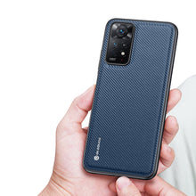 Заредете изображение във визуализатора на галерията – Dux Ducis Fino case cover covered with nylon material for Xiaomi Redmi Note 11 Pro 5G / 11 Pro blue - TopMag
