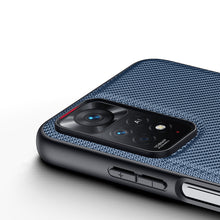 Заредете изображение във визуализатора на галерията – Dux Ducis Fino case cover covered with nylon material for Xiaomi Redmi Note 11 Pro 5G / 11 Pro blue - TopMag
