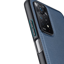 Заредете изображение във визуализатора на галерията – Dux Ducis Fino case cover covered with nylon material for Xiaomi Redmi Note 11 Pro 5G / 11 Pro blue - TopMag

