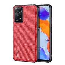 Заредете изображение във визуализатора на галерията – Dux Ducis Fino case cover covered with nylon material for Xiaomi Redmi Note 11 Pro 5G / 11 Pro red - TopMag

